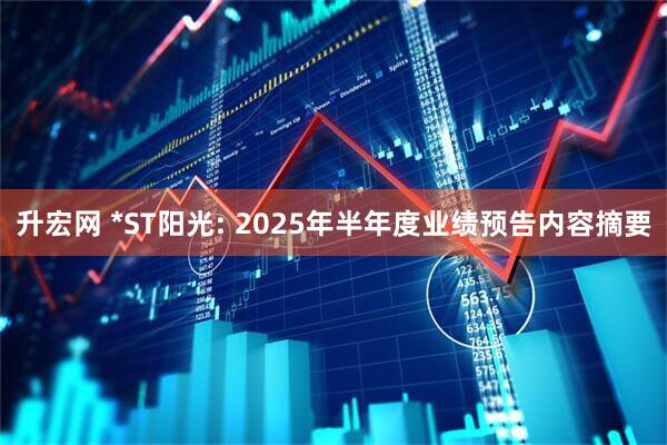 升宏网 *ST阳光: 2025年半年度业绩预告内容摘要